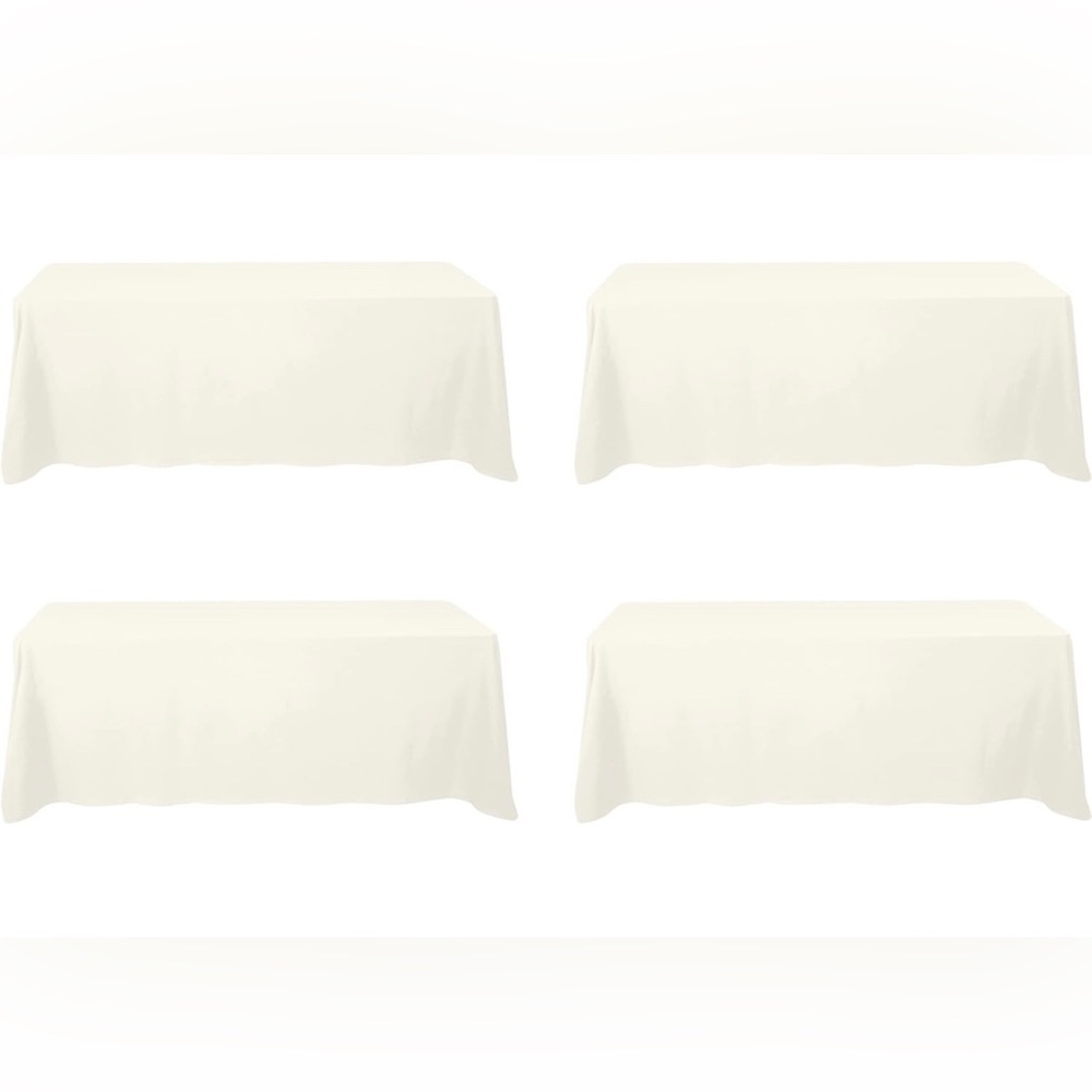 4 ivory tablecloths